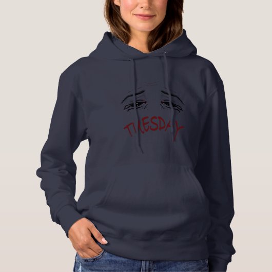 Burnout du mardi pour femmes - Sweat à capuche en (Devant)