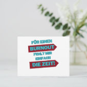 "Burnout Out" Briefkaart (Staand voorkant)