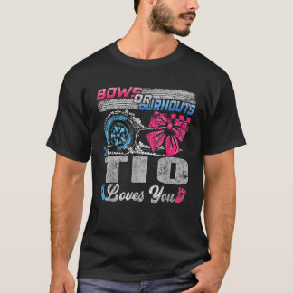 Burnouts of bogen Tio houdt van je gender reveal p T-shirt