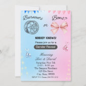 Burnouts ou Bows Genre Révéler Invitation (Devant)