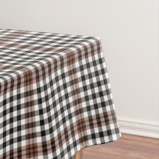 Burns Check Scottish Brown Black Pset Pattern  Tafelkleed (Voorbeeld)