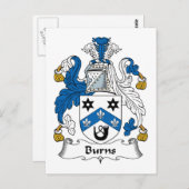 Burns Family Crest Briefkaart (Voorkant / Achterkant)