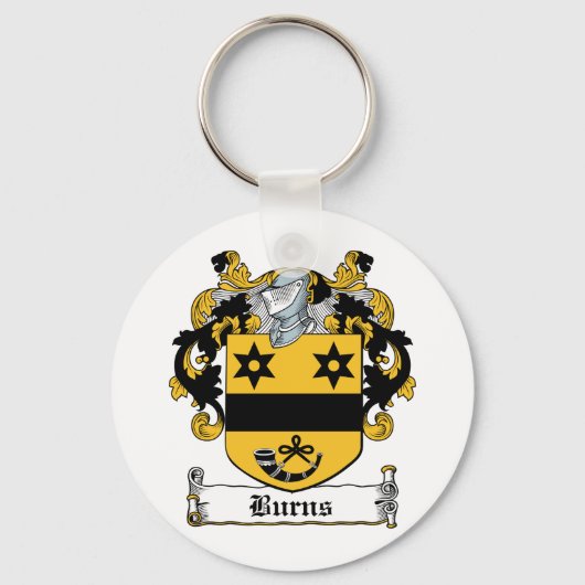 Burns Family Crest Sleutelhanger (Voorkant)