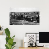 Burns, oregon Town Birds Eye Uitzicht Foto Poster (Thuiskantoor)