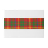 Burns Scottish Tartan Belly Band Uitnodigingen Wikkel (Achterkant Voorbeeld)