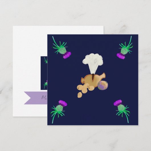 Burns supper bedankkaart (Voorkant / Achterkant)