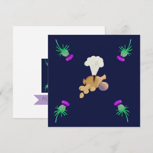 Burns supper kaart (Voorkant / Achterkant)