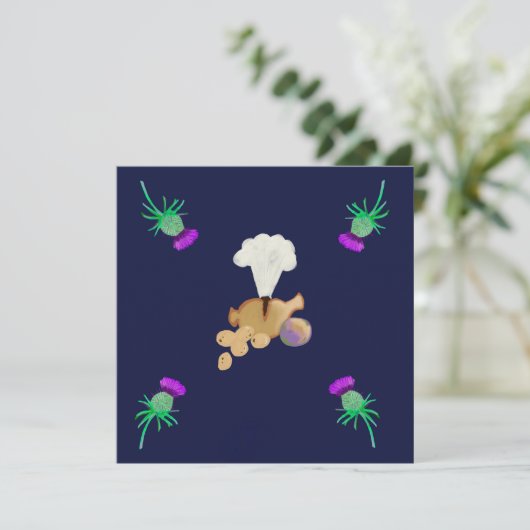 Burns supper kaart (Staand voorkant)