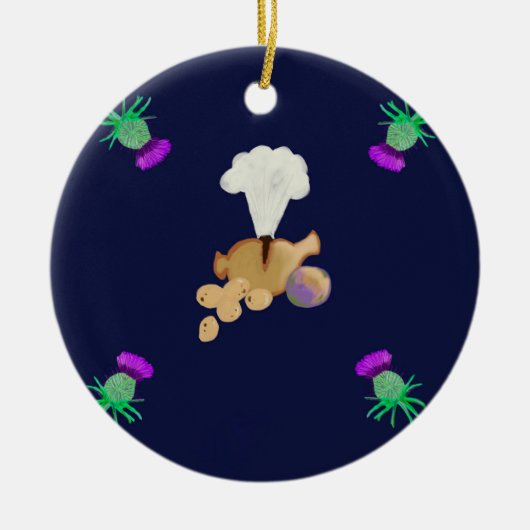 Burns supper keramisch ornament (Voorkant)