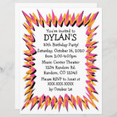 Burns thème anniversaire invitations flyer fêtes d (Devant / Derrière)