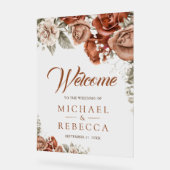 Burnt Boho Terracotta Floral Wedding Welcome (Angle)