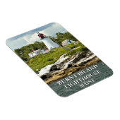 Burnt Island Lighthouse, Maine Photo Magnet Magneet (Rechterzijde)