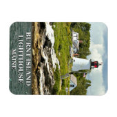 Burnt Island Lighthouse, Maine Photo Magnet Magneet (Horizontaal)