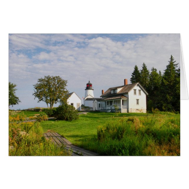 Burnt Island LighthouseCard (Voorkant Horizontaal)
