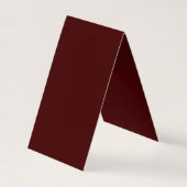 Burnt Maroon Folded Business Card 2x7 Custom Visitekaartjes (Achterkant)