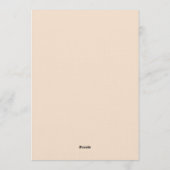 Burnt Orange Floral Brushstroke Wedding Kaart (Achterkant)