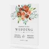 Burnt Orange Floral Wedding Welcome (Angle)