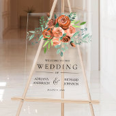 Burnt Orange Floral Wedding Welcome