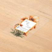 Burnt Orange Flowers Wedding Invitation (Poser)