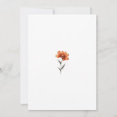 Burnt Orange Flowers Wedding Invitation (Dos)