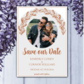 Burnt Orange Garland Photo Save the Date