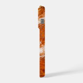 Burnt Orange Marble with White Swirls & Gold Veins (Côté gauche)