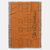 Burnt Orange Personalized Geometric Simple Bedding Deken (Voorkant Verticaal)