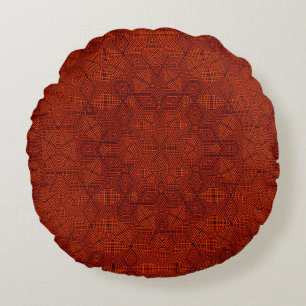 Burnt orange rond kussen