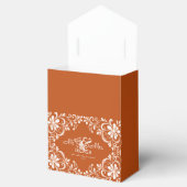 Burnt Orange Rust Mr & Mrs Wedding Favor Box Bedankdoosjes (Geopend)