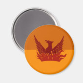 Burnt Orange SF Fog & Gold Flag Magnet (Recto/Verso)