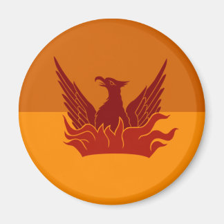 Burnt Orange SF Fog & Gold Flag Magnet Magneet