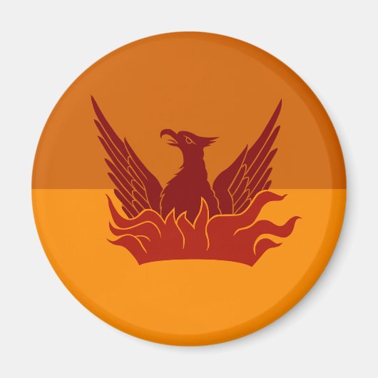 Burnt Orange SF Fog & Gold Flag Magnet Magneet (Voorkant)