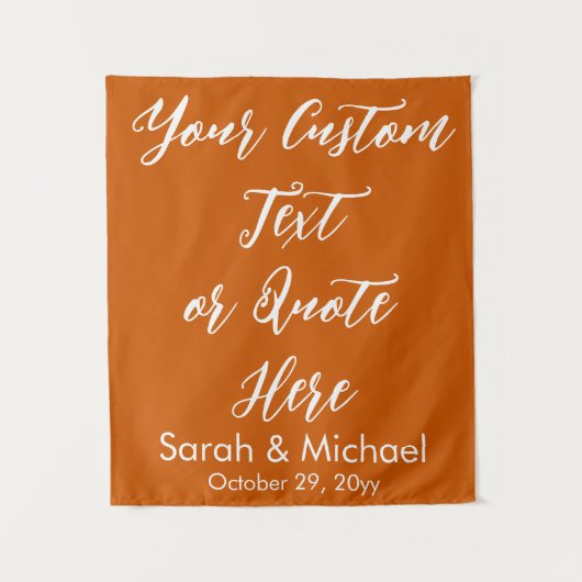 Burnt Oranje Boho Wedding Backdrop Ceremony Prop. Wandkleed (Voorkant)