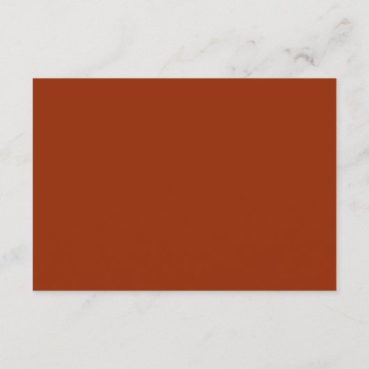 Burnt Oranje Burgundy Rustic QR Code Weddenschap RSVP Kaartje (Achterkant)