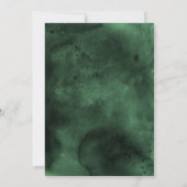 Burnt Sinaasappel & Emerald Green bruiloft uitnodi Kaart (Achterkant)