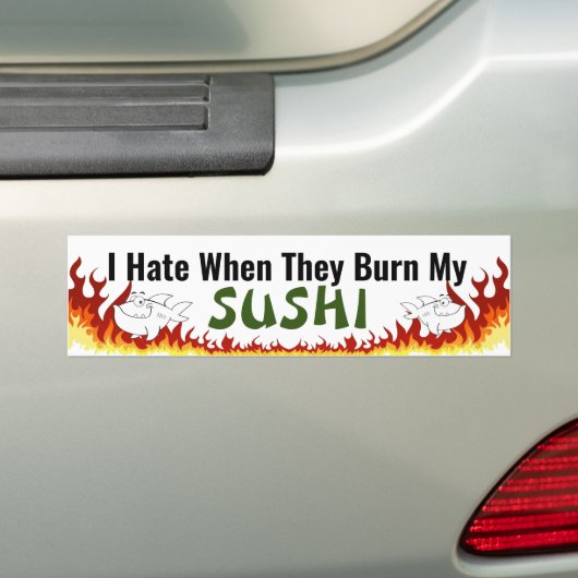 Burnt Sushi Bumpersticker (Op auto)
