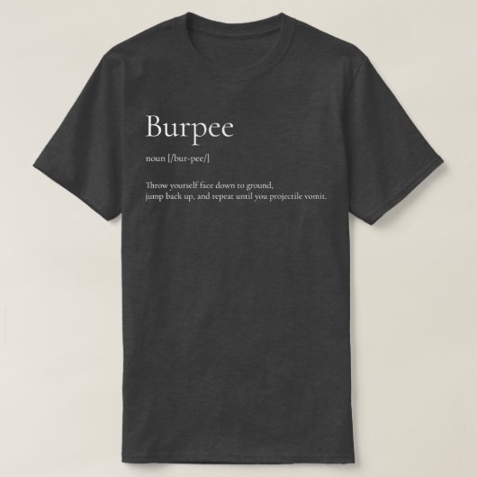 Burpees-definitie T-shirt (Design voorkant)