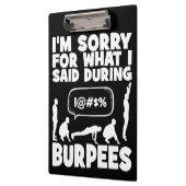 BURPEES - Funny Novelty Workout Klembord (Links)