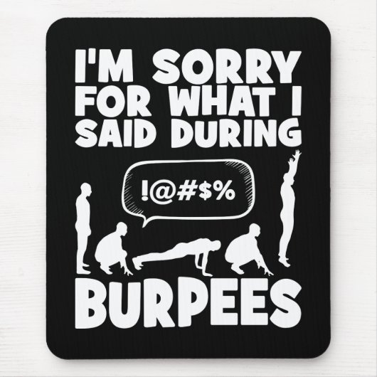 BURPEES - Funny Novelty Workout Muismat (Voorkant)