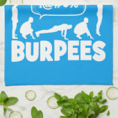 BURPEES - Funny Novelty Workout Theedoek (Gevouwen)