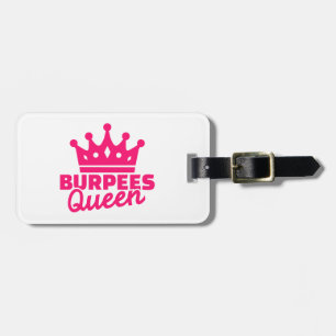Burpees koningin bagagelabel
