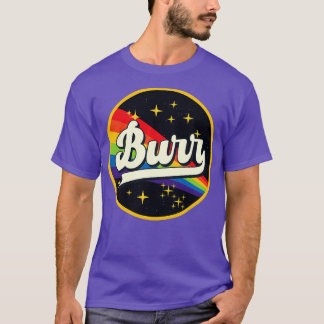 Burr regenboog in ruimte stijl t-shirt
