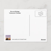 Burrard Bridge, Briefkaart Vancouver (Achterkant)