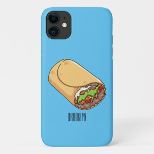 Burrito cartoon illustratie iPhone 11 hoesje