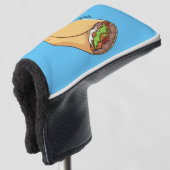 Burrito cartoon illustratie golfheadcover (3/4 voorkant)
