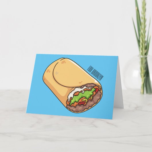 Burrito cartoon illustratie kaart (Voorkant)