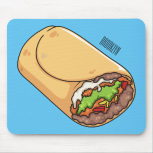 Burrito cartoon illustratie muismat