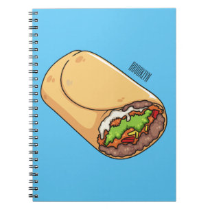 Burrito cartoon illustratie notitieboek