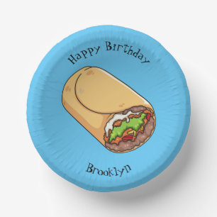 Burrito cartoon illustratie papieren kommen