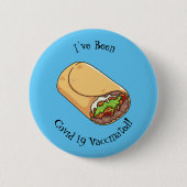 Burrito cartoon illustratie ronde button 5,7 cm (Voorkant)